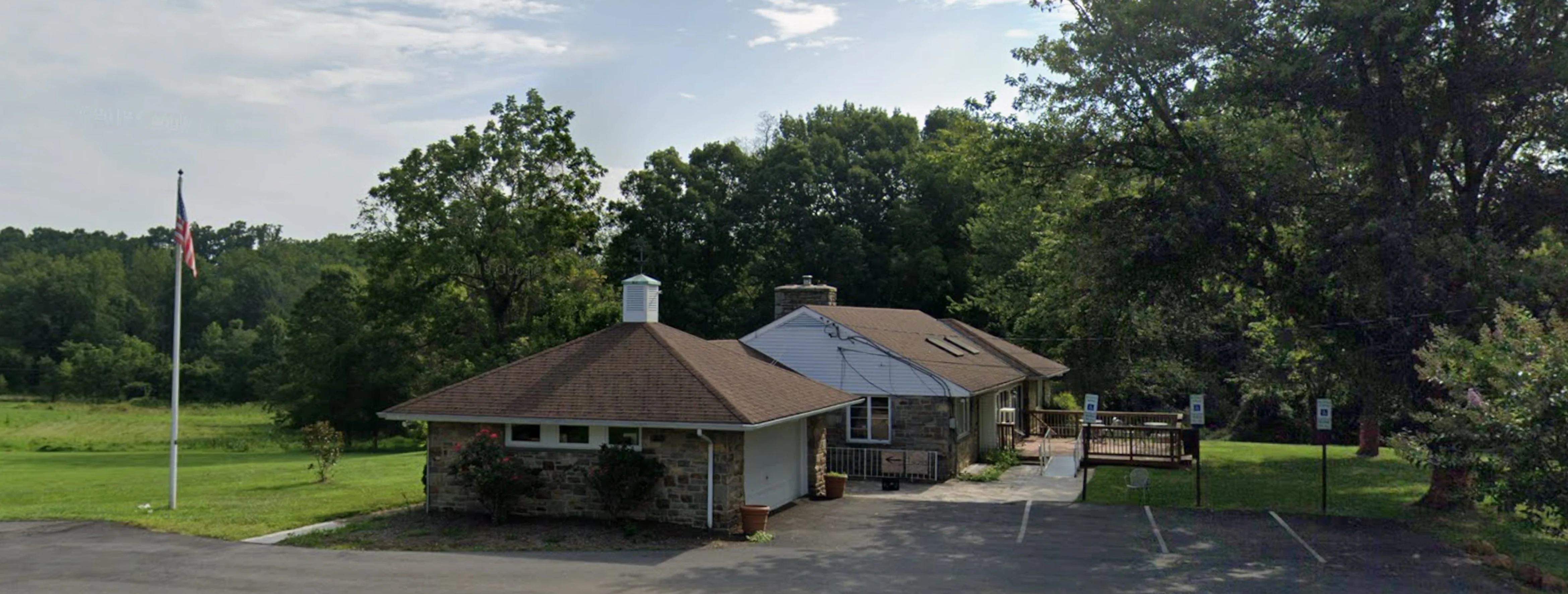 Exterior view of Randallstown Islamic Center Windsor Mill building
